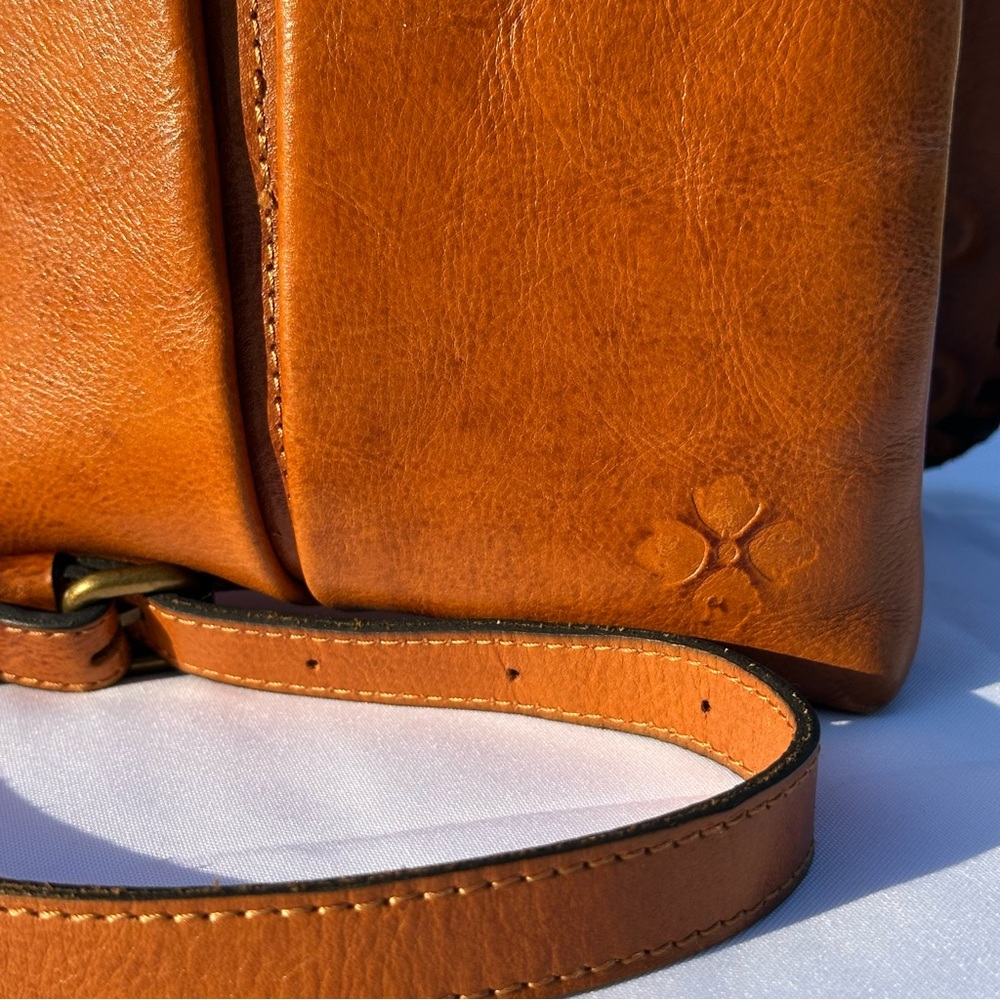 Tooled Leather Crossbody Bag - Tan - Picture 9 of 15